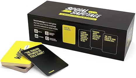 Amazon Com Social Sabotage An Awkward Party Game By Buzzfeed Includes 500 Hilariously Awkward Cards To Post On Social Media For 3 Or More Players Toys Games