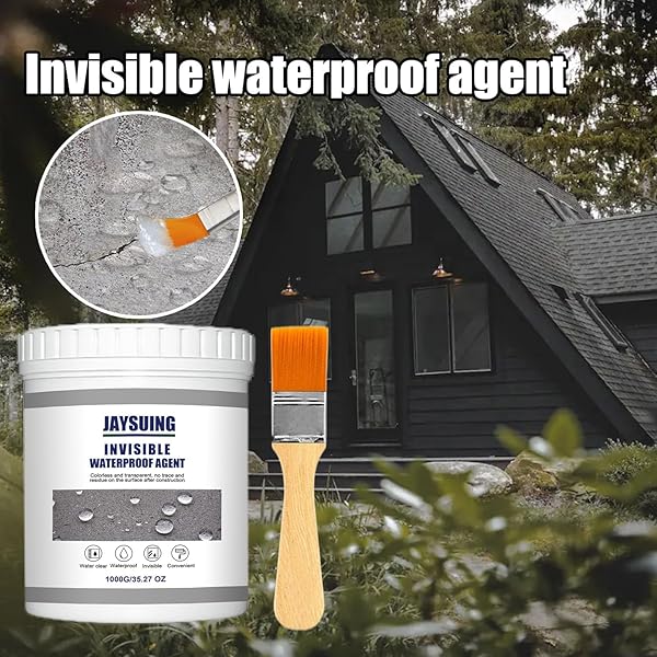 (35OZ) JAYSUING INVISIBLE WATERPROOF AGENT， REPAIRING CRACKS AND LEAKS, ADHESIVE FOR WATER LEAKAGE AND WATERPROOFING, SUPER STRONG WATERPROOF SEALING COATING