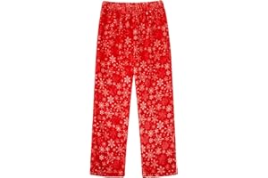 Funnycokid Girl Pajama Pants Kid Fleece Sleepwear Flannel Pajama Bottoms Loose Sleepwear 5-16 Years