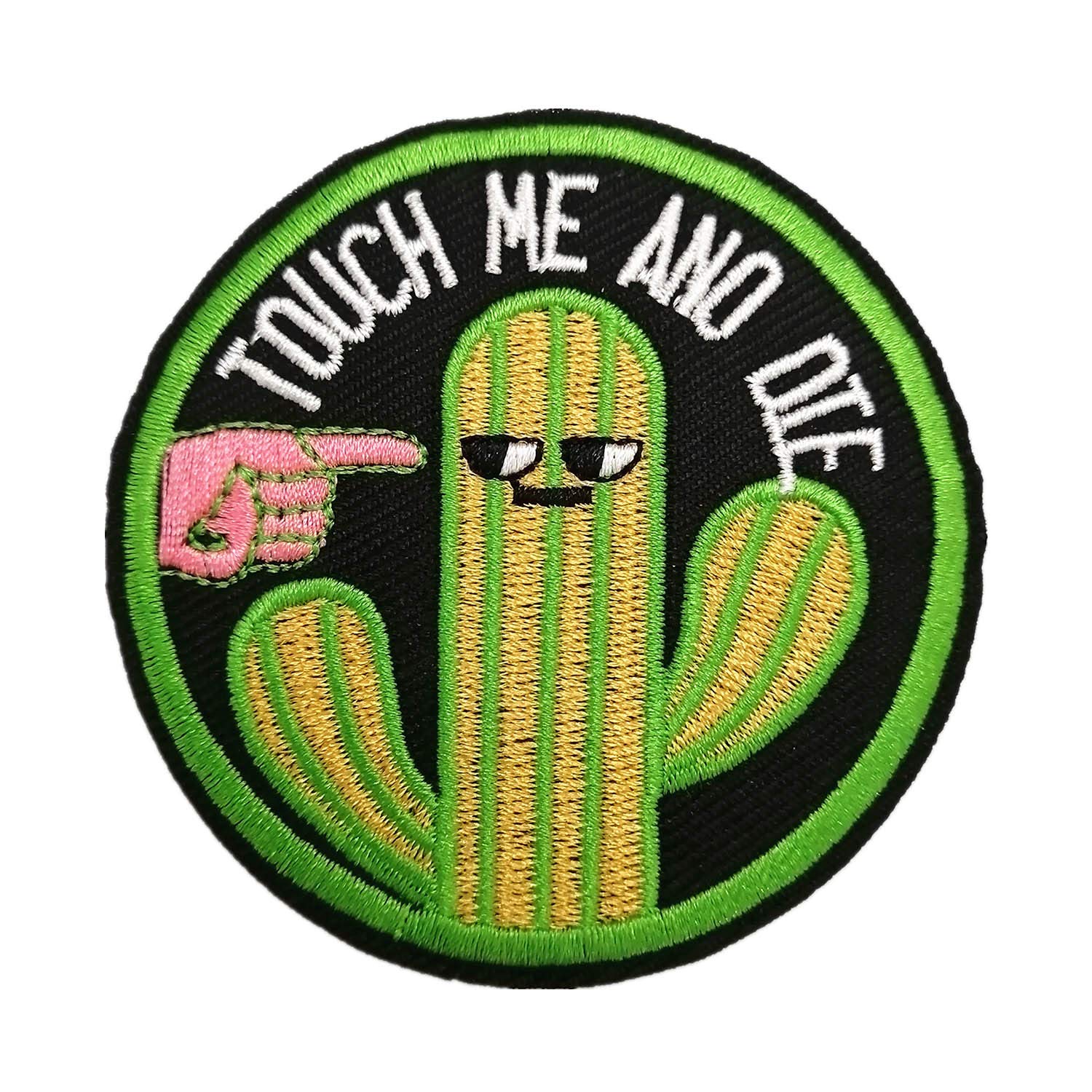 BPA Embroidered Patches Iron on or Sew on Patches for Clothing Jackets etc.-Touch Me and Die