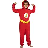 Superman Superhero Character Hooded Union Suit Footless