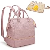 Fasrom Small Breast Pump Bag Backpack with Cooler and Drying Mat, Bag Only | Compatible with Medela, Eufy, Elvie, Zomee and Willow Wearable Pumps, Breastmilk Storage Bags for Working Moms Travel, Pink