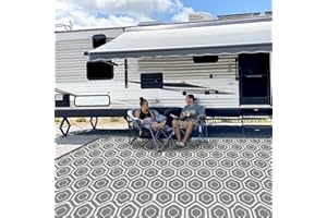 fifame Outdoor Camping Rugs, Rug Patios Clearance Plastic Straw Rug Weatherproof Reversible Mats, Large Floor Mat for Outdoors, RV, Patio, Backyard, Deck, Picnic, Beach, Trailer, Camping