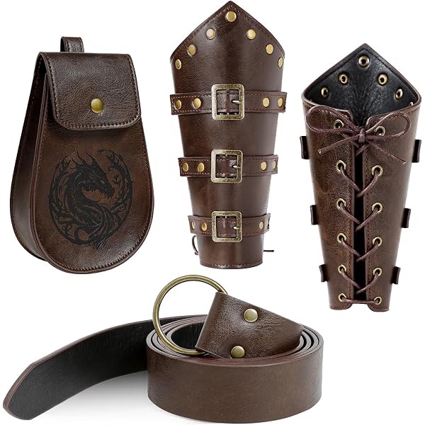 4 Cinturones De Cuero Medieval Para Disfraz | Accesorios Renacentistas Vikingos Y Piratas | Cosplay De Halloween Para Hombre Y Mujer | Regalo Vintage