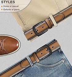 KEMISANT Men Belt-Genuine Leather Belt for Men