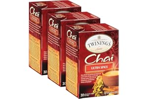 Twinings Ultra Spice Chai Tea Bags - Individually Wrapped, Black Tea with Cinnamon, Ginger, Cardamon & Clove, Clover Honey St