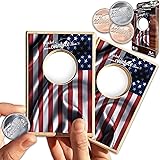 Coinhole Desktop Game Coin Bouncing Party Game Set