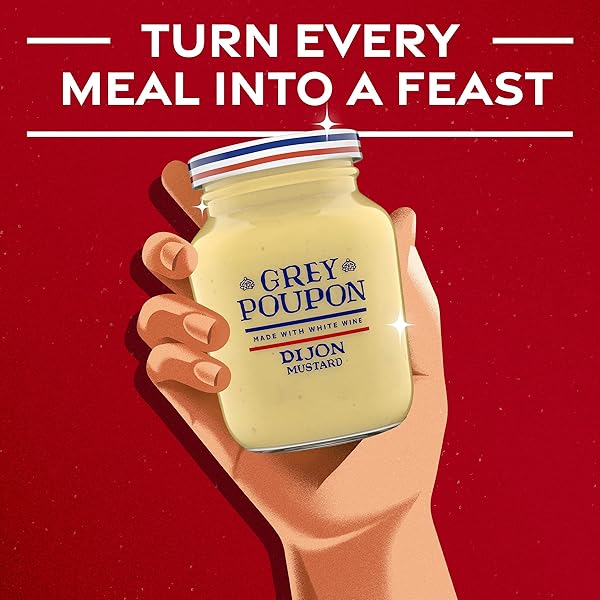 GREY POUPON DIJON MUSTARD, 8 OZ. JAR