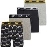 Lee Boys Underwear, 4 Pack Cotton Stretch Tagless Boxer Briefs Youth Kids