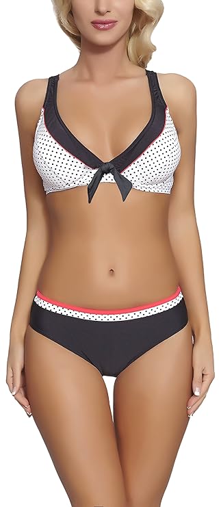 Verano Damen Bikini Evita (Weiß/Schwarz, 44)