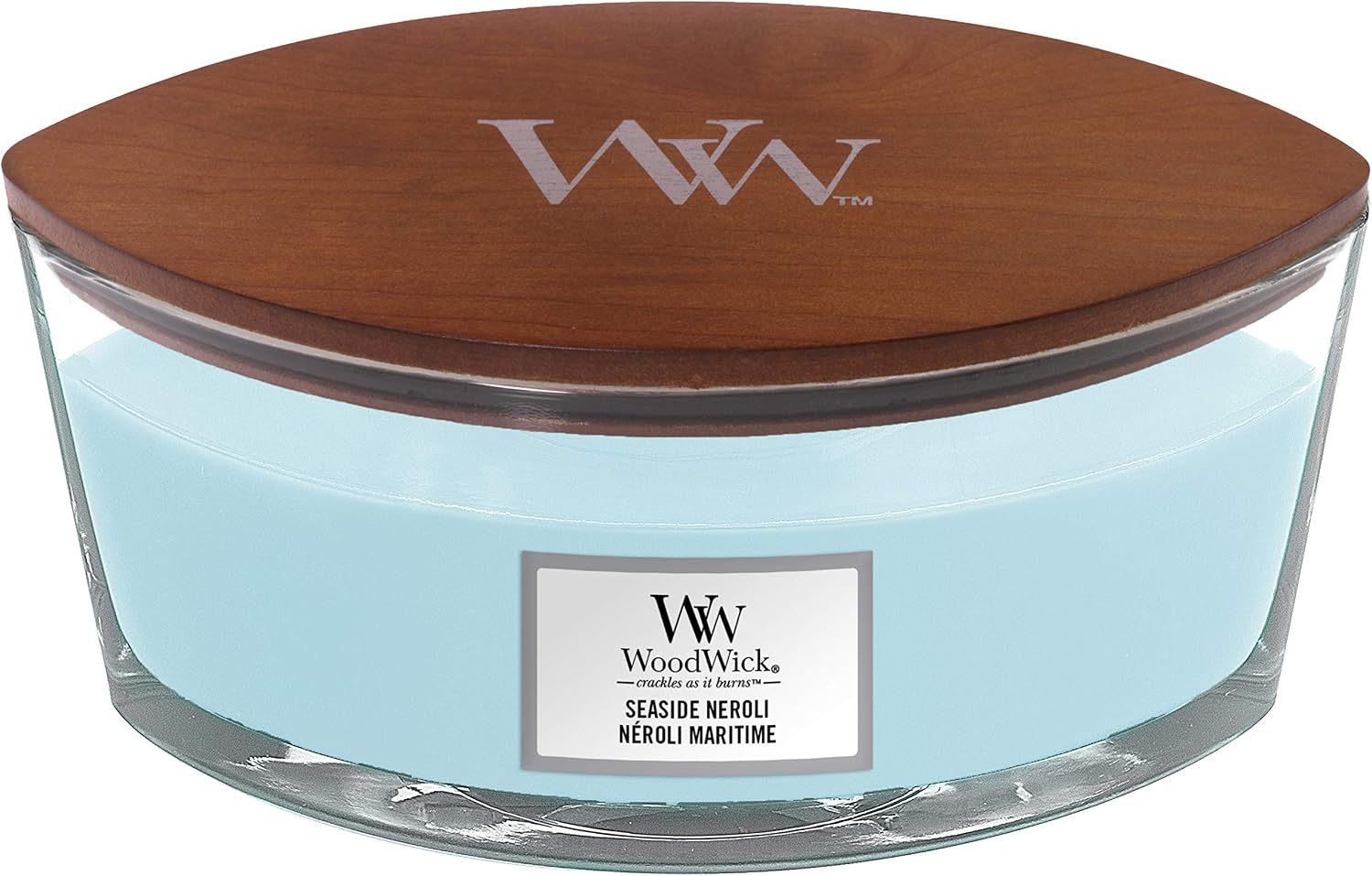 Woodwick Ellipse Scented Candle with Crackling Wick, Seaside Neroli