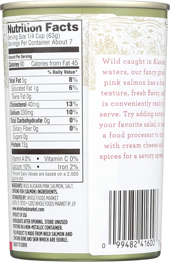 34 Canned Salmon Nutrition Label Labels Design Ideas 2020