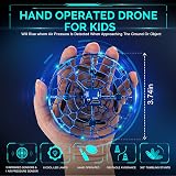 Semai Flying Toy Drone for Kids 360° Hands Free LED Light Indoor UFO Blue view 2