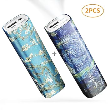 Luxtude Mycolor 10000mAh Mini PowerBank, Mini Power Banks mit Taschenlampe, Kompakte Externer Akku High-Speed Laden Externer 