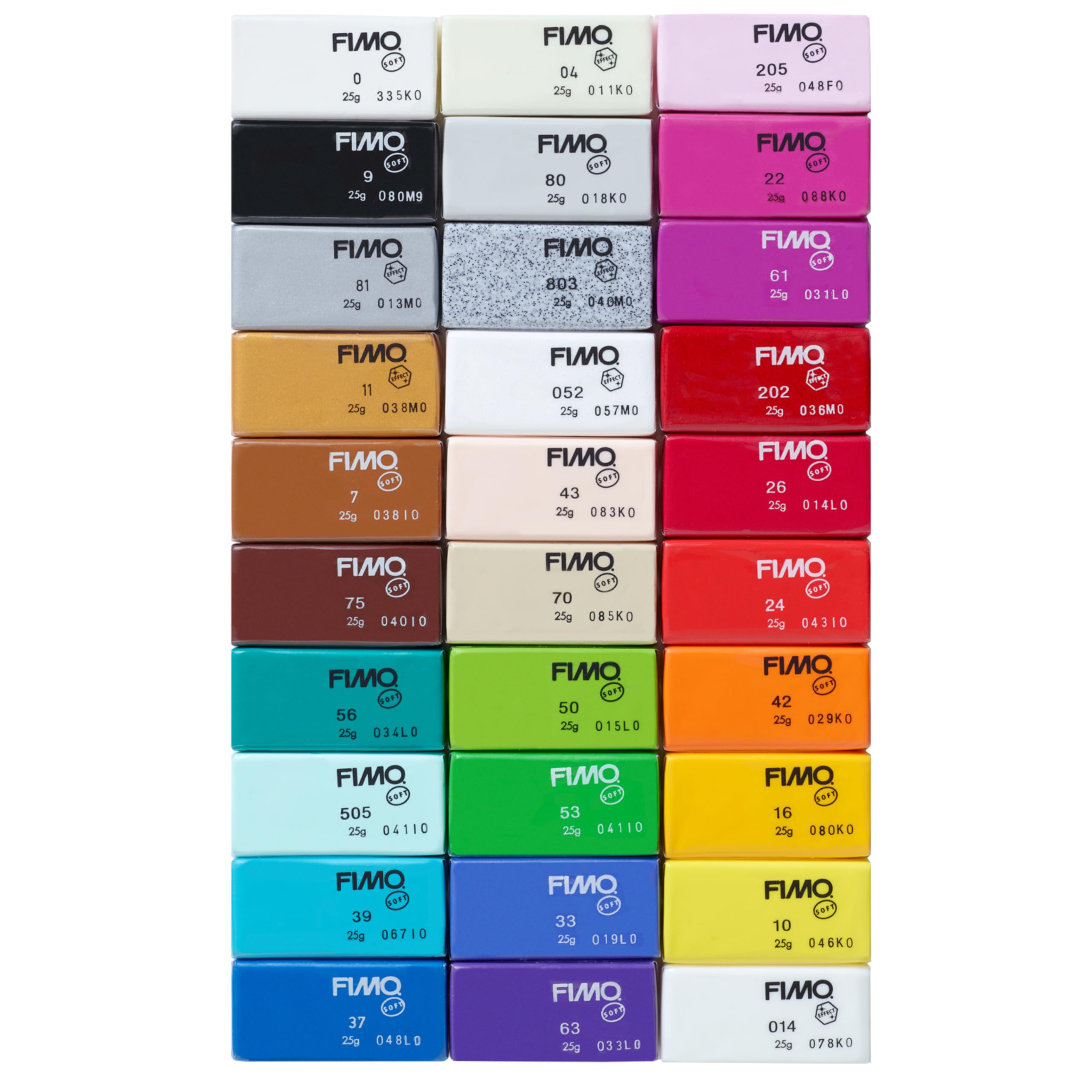 STAEDTLER FIMO Soft Oven-Bake Polymer Modeling Clay: 30 Piece Starter Kit for Jewelry, Scultpting, and Crafting for Beginners, Assorted Colors (0.88 oz Blocks), Adult Crafts and Creative Gifts