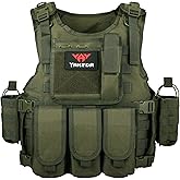 YAKEDA Adjustable Tactical Airsoft Training Vest | Camping, Fishing, Hunting,Gift for Halloween and New Year