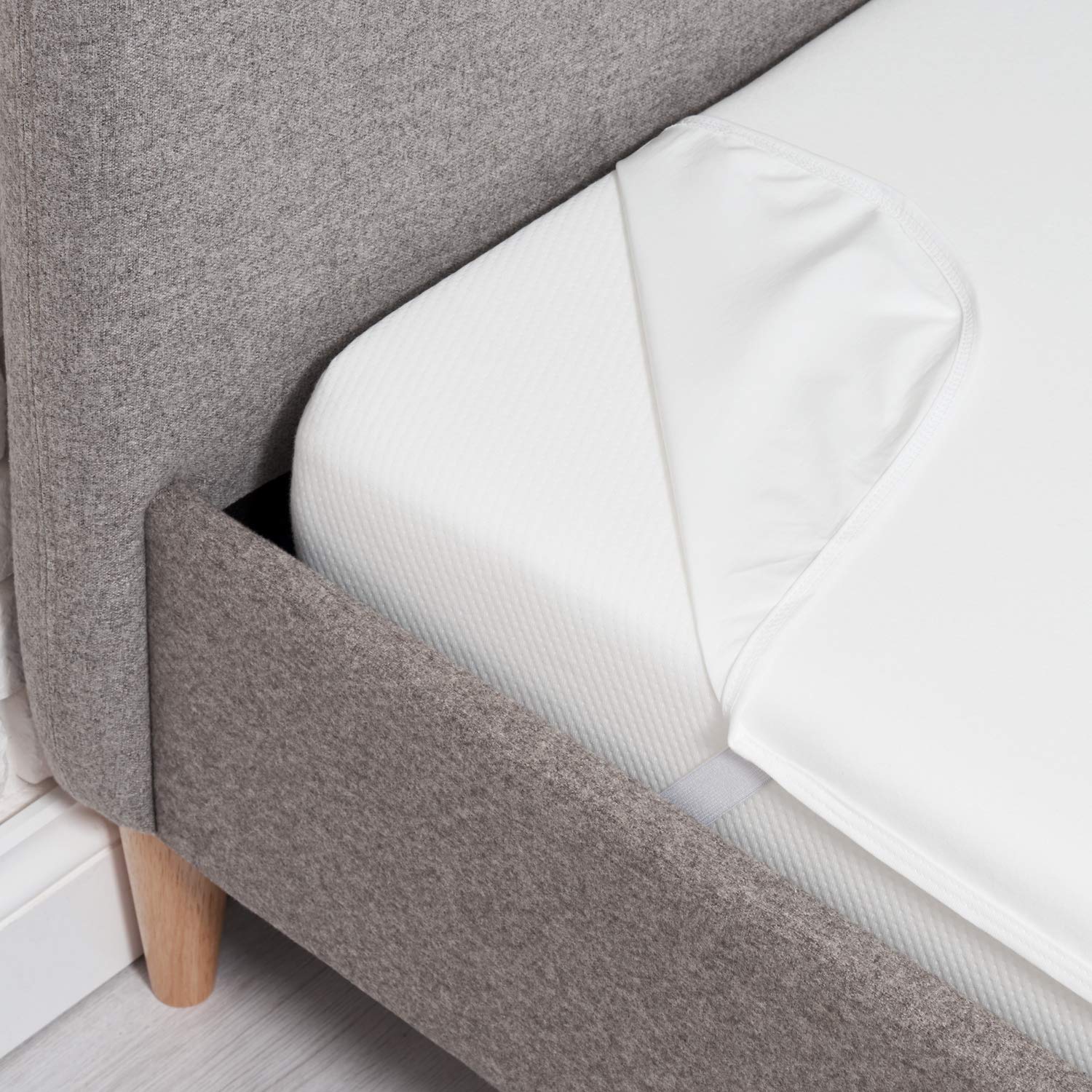 Proheeder Single Bed Mattress Protector - Single Mattress Cover Crafted from Cotton, Waterproof Single Bed Sheet, Anti Allergy & Washable Breathable with Corner Elastic Straps | (White, 190 x 90 cm)