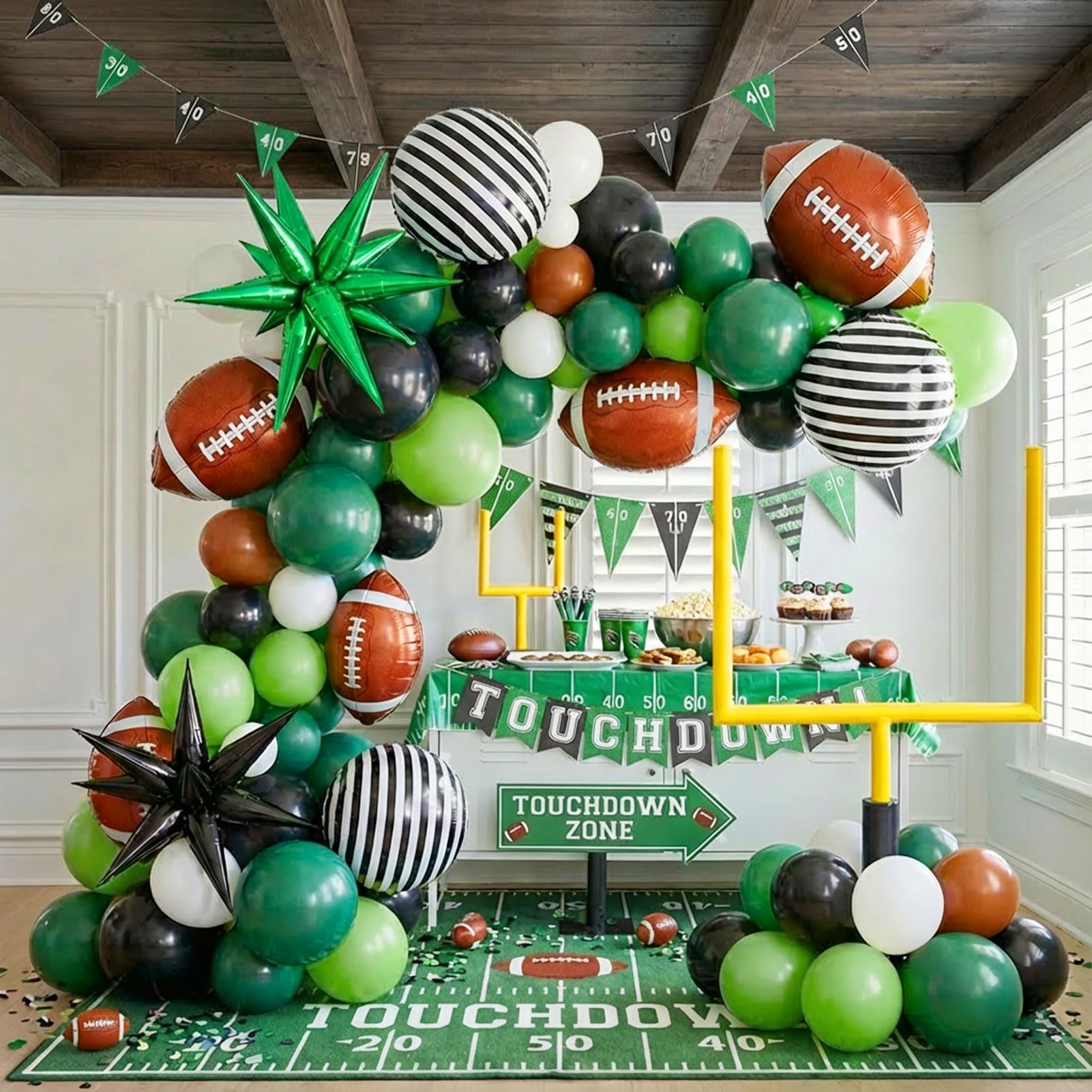 Photo 1 of Balloon garland green Brown black balloon