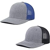 kozinu Unisex Trucker Hats Blank Mesh Snapback Hats Sport Plain Baseball Caps Adjustable Fitted Hat