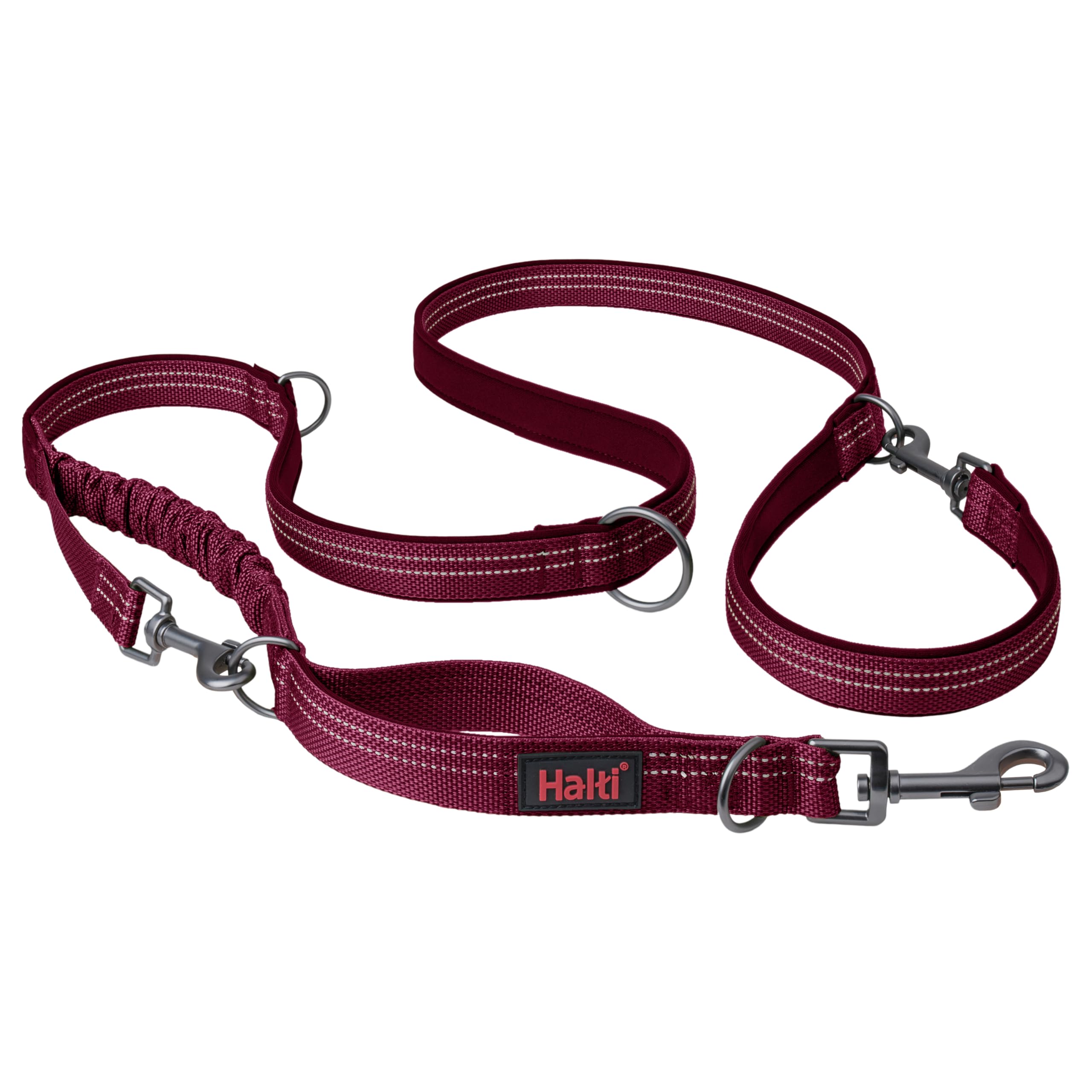 Halti Anatomy Multifunctional Dog Lead - Shock Absorbing Double-Ended Lead, Ideal for Dog Walking & Training. Comfortable to Hold, Reflective & Lightweight. Suitable for Puppies (Size Small, Magenta)