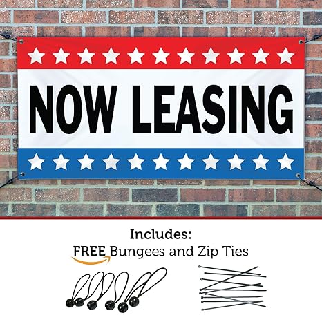 Amazon Com Half Price Banners Now Leasing Vinyl Banner