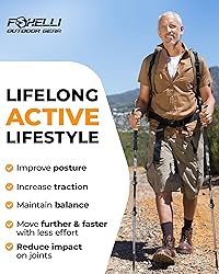 Foxelli Trekking Poles – Lightweight Collapsible