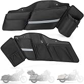 HODRANT Motorcycle Saddlebag Organizer, Saddlebag Tool Storage Organizer | Saddlebag Liners Side Bag Compatible with Touring Models 2014-2025 Street Glide Road Glide Road King Electra Glide, 2 Packs