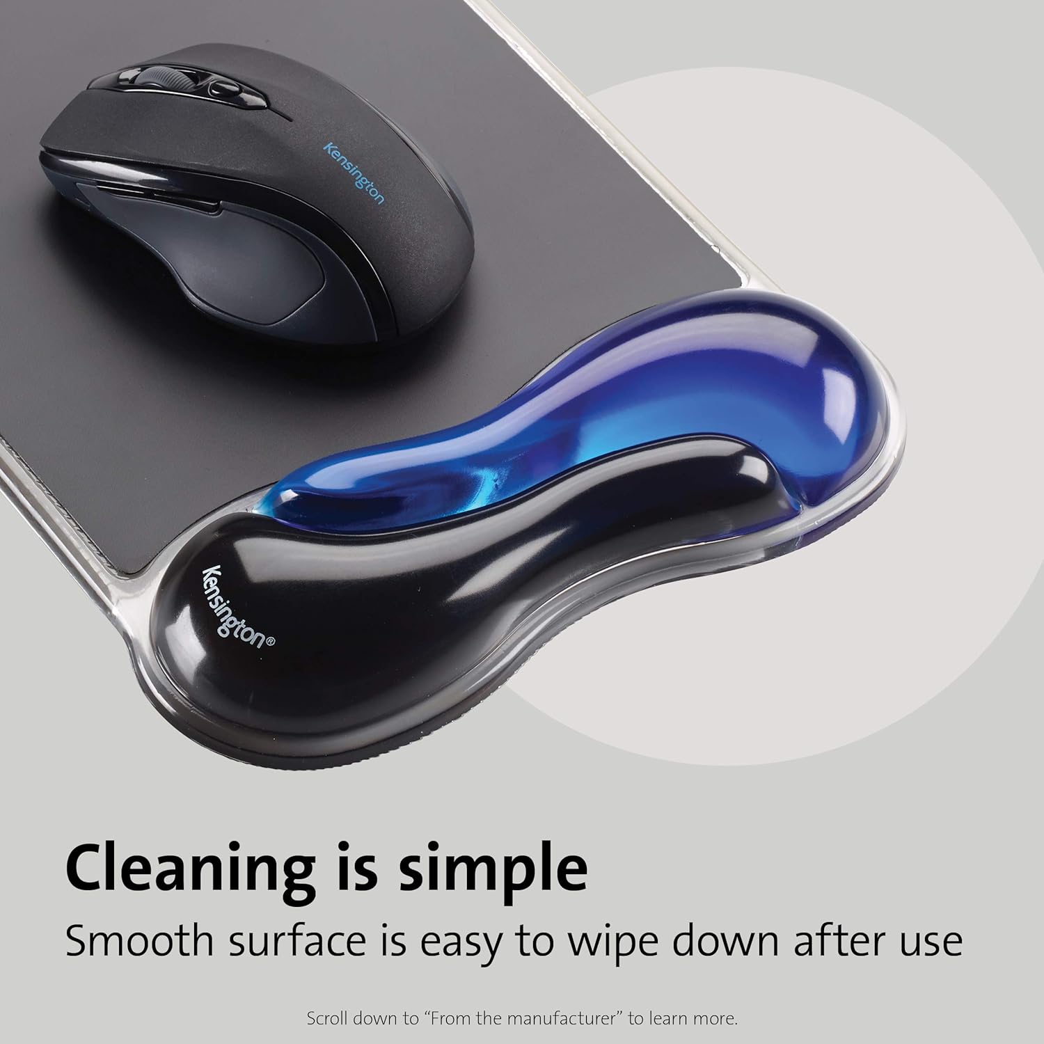 Kensington Duo Gel Mouse & Keyboard Wrist Rest Bundle, Blue (K52920WW): Computers & Accessories