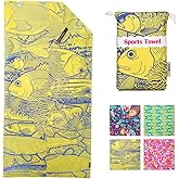 4Monster Microfiber Beach Towel Quick Dry,Super Absorbent Lightweight Travel Towel for Swimmers, Sand Free Camping Towel, Beach Towels for Pool,Swim,Water Sports,Yoga