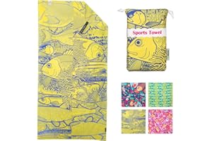 4Monster Microfiber Beach Towel Quick Dry,Super Absorbent Lightweight Travel Towel for Swimmers, Sand Free Camping Towel, Beach Towels for Pool,Swim,Water Sports,Yoga
