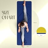 Yogii Yoga Mat Non-Slip 6mm TPE Travel Green Blue Rotary Alignment Guides view 8