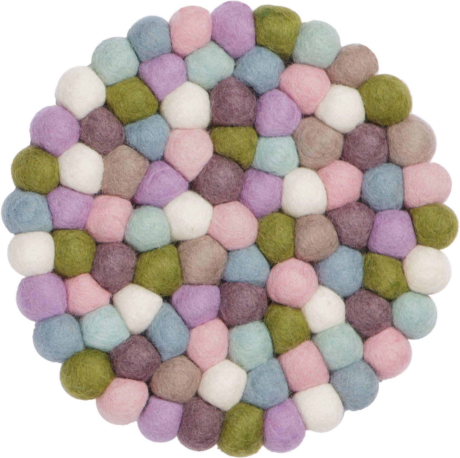 myfelt Greta Pure New Wool Felt Ball Pan Trivet, Round, Diameter 20 cm — image 1