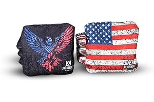 SC Cornhole Games Professional Dual Sided Cornhole Bags- 16 oz 6x6 w/Premium Resin Fill - Official Tournament Slide/Stick Pro Bean Bags - Regulation/Approved