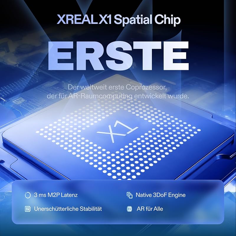 1S AR/XR Brille, 500" Virtuell Bildschirm, 52° Sichtfeld, Native 3DoF
