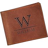 7th Hill Personalized Men Wallet, Custom Wallet for Men, Gift for Dad, Grandpa Father's Day, Birthday, Christmas and Anniversary For Him, Gifts for Men, Boyfriend, Husband Engraved Leather Wallet