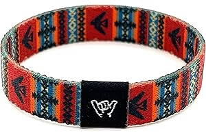 Hang Loose Bands - Southwestern Bracelet for Men, Women & Teens - Comfy Tribal Print and Boho - Western Style Reversible Wristband