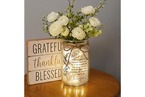 CINGUE Mason Jar Night Light for Mom Birthday Gifts from Daughter Son Sentimental Mother's Day Gift for Women Best Mom Christmas Valentine's Day Thanksgiving Presents (MS-A02)