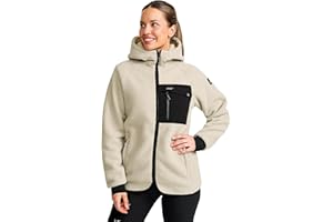 RevolutionRace Sherpa Hoodie for Women, Fleece Jacket Perfect for Hiking and Outdoor Adventures