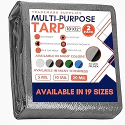 Large Waterproof Tarp - Heavy Duty 20 Mil Thick
