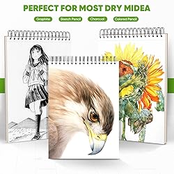 Soucolor 8" x 10" Blank Spiral Notebook| 100 Sheets