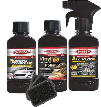 Sheeba Multi Surface Car Polish And Scratch Remover Kit Pack Of 3