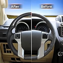 Real Carbon Fiber Steering Wheel for Toyota Prado