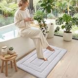 DEXI Bath Mat 50x80 cm Extra Soft Microfiber Non-Slip White view 8