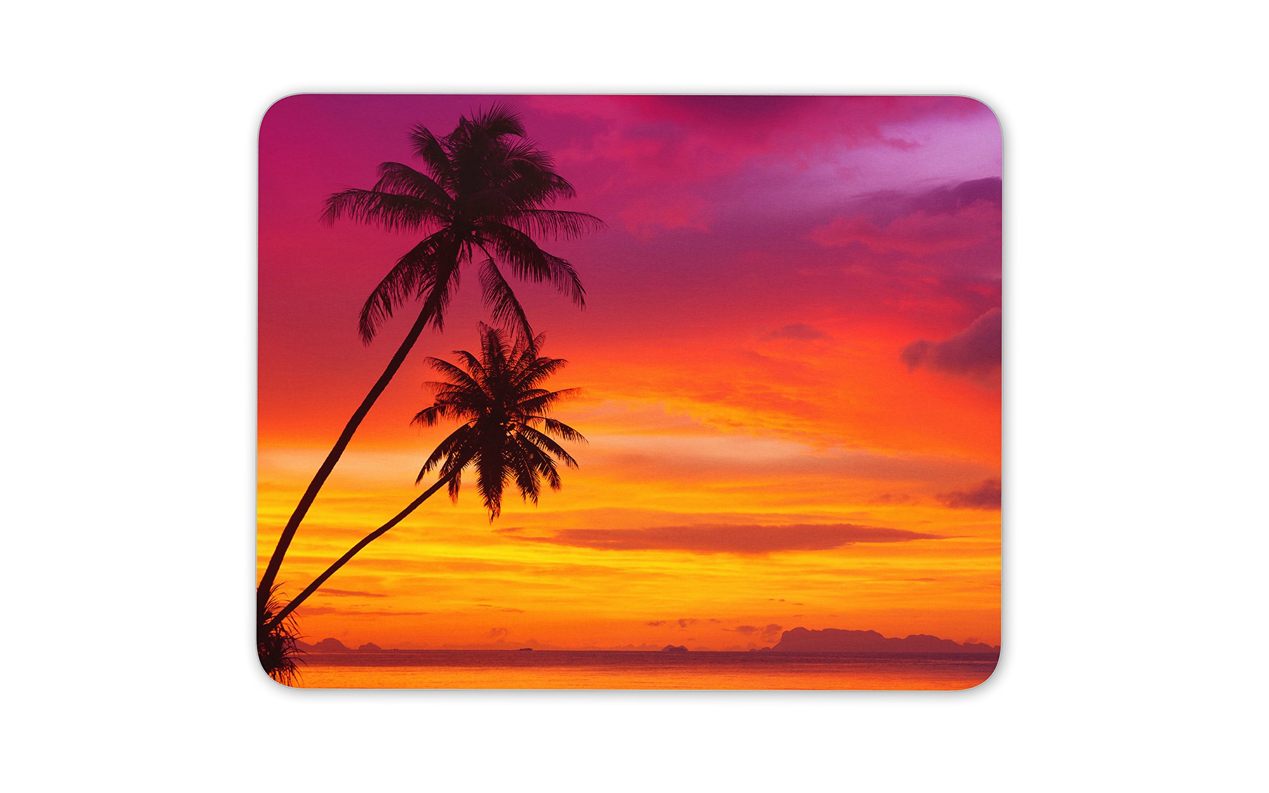 Destination Vinyl Ltd Beautiful Sunset Mouse Mat Pad - Pink Palm Tree Beach Fun PC Computer #8269