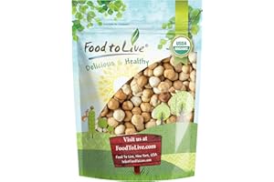 Organic Roasted Blanched Hazelnuts, 12 Ounces – Unsalted, No Skin, Non-GMO, Kosher, Vegan, Dry Roasted Filberts in Bulk. Perf