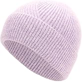 EASTER BARTHE Men & Women Cashmere Blend Beanie Hat Soft Lightweight Warm Winter Ribbed Cuffed & Cuffless Knit Beanie Hat