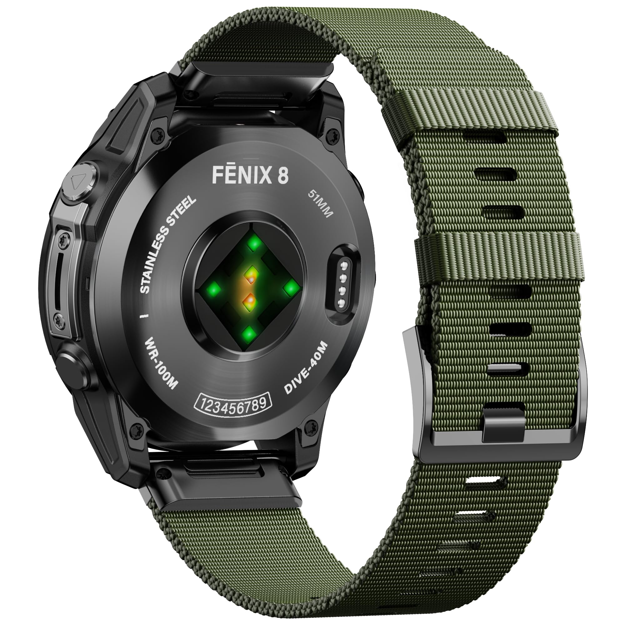 Rugged Pure Nylon Woven Watch Band for Garmin Fenix 5X/6X/7X/8 51mm, Quickfit 26mm Watch Bands for Garmin Fenix 7X Pro Sapphire Solar/6X Pro/5X Plus, for Fenix 3, Tactix Delta