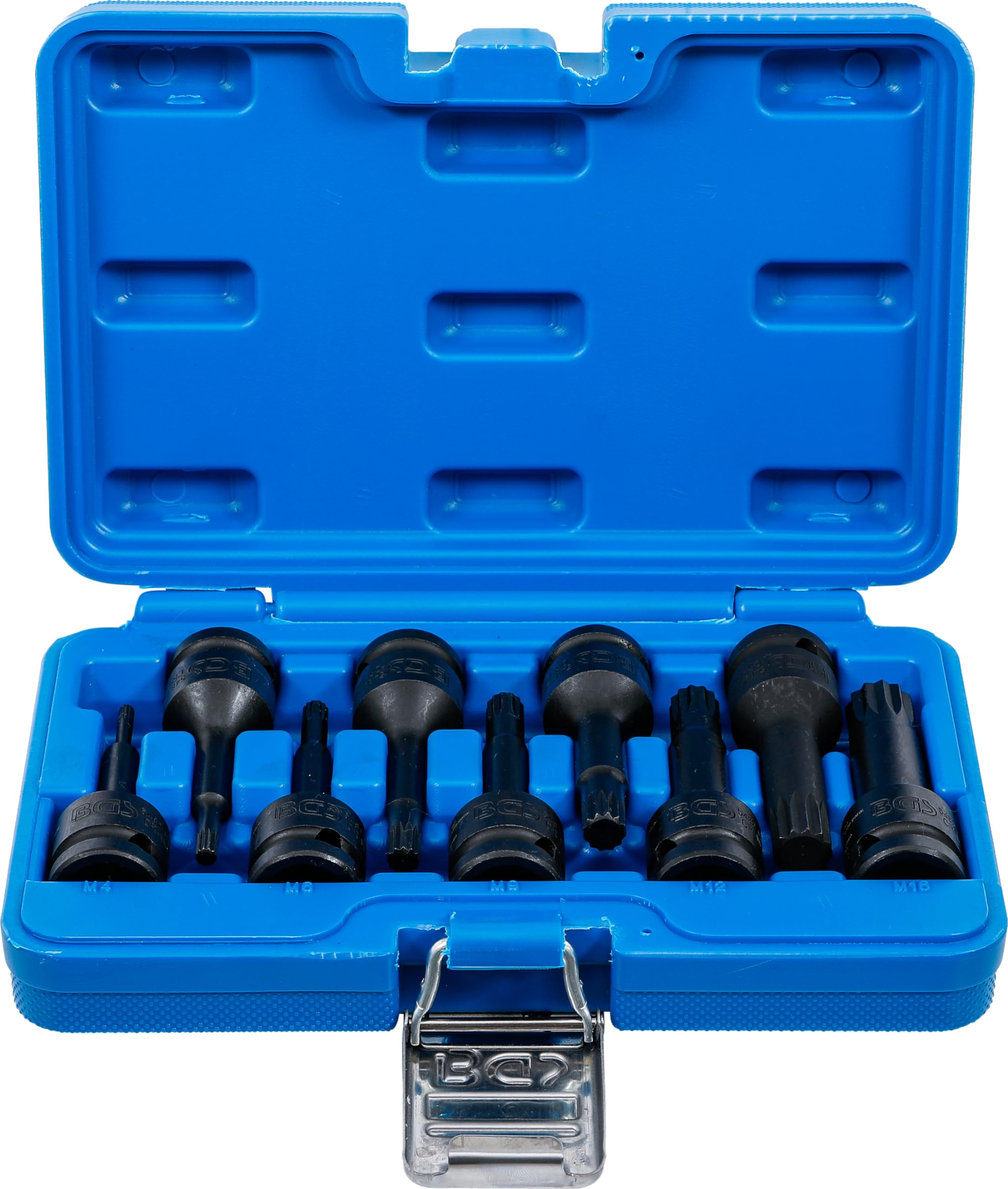 BGS 5482 | Impact Bit Socket Set | 12.5 mm (1/2") Drive | Spline (for XZN) M4 - M16 | 9 pcs.