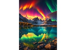 ARTTOPLUS Aurora Diamond Art Kits for Adults-Aurora Adult Diamond Painting Kits,Landscape Diamond Painting for Adults for Gift and Home Decoration(12x16inch)