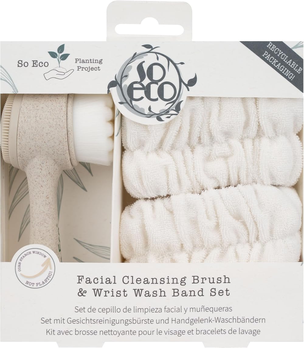 So Eco Facial Cleansing Brush Wrist Wash Band Set PETA Cruelty-Free Vegan